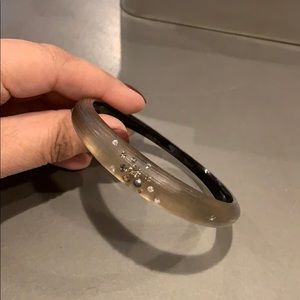 Alexis Bittar Lucite Bangle w/ Crystals
